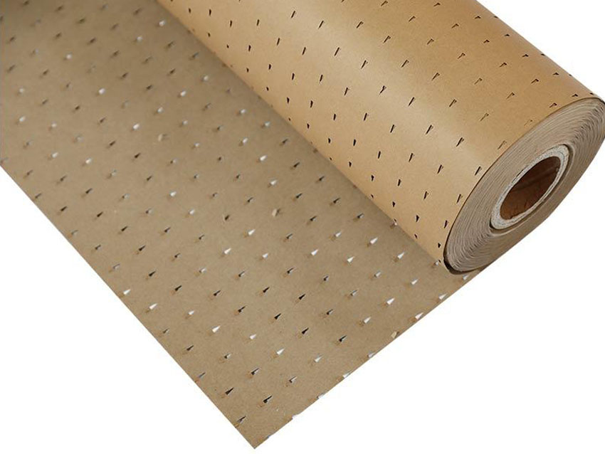 Roll of perforated underlay paper for autocutters