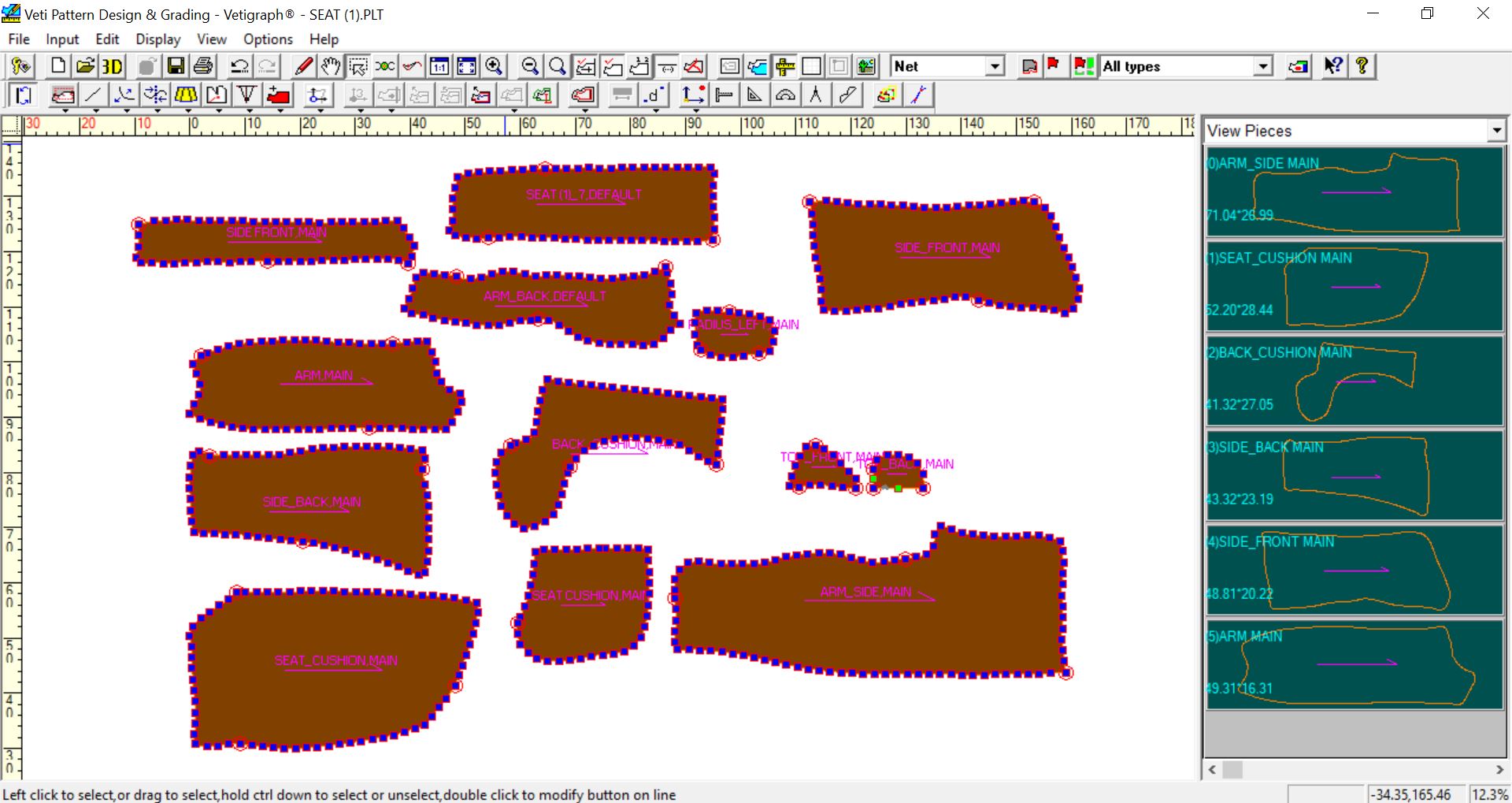 Furniture digital CAD file